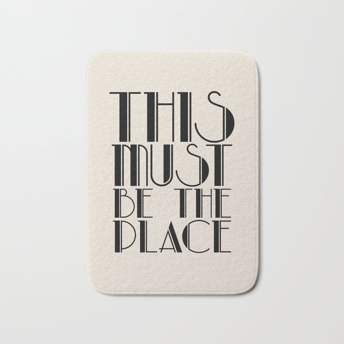 This Must Be The Place (Beige) Bath Mat Gallery Image 1