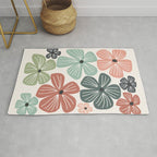 Frangipani flowers - earthy Rug Gallery Image 1