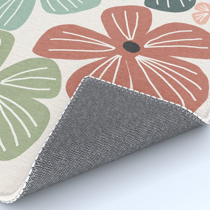 Frangipani flowers - earthy Rug Gallery Image 4