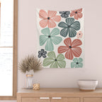 Frangipani flowers - earthy Wall Tapestry Gallery Image 2