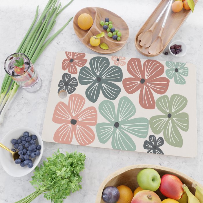 Frangipani flowers - earthy Cutting Board Gallery Image 2