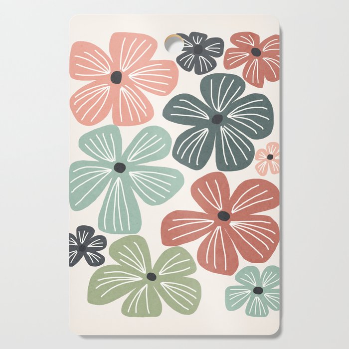 Frangipani flowers - earthy Cutting Board Gallery Image 1
