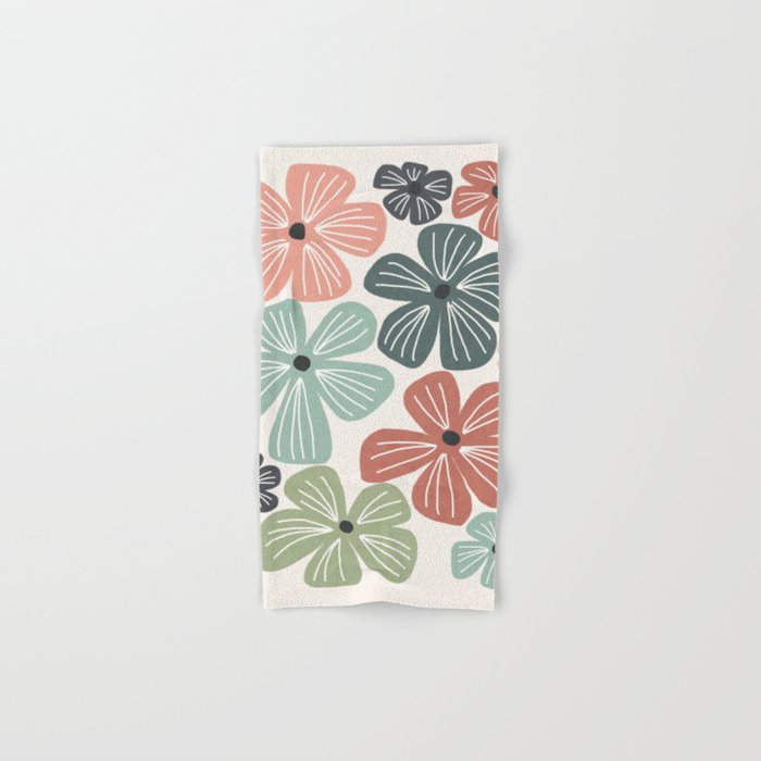 Frangipani flowers - earthy Bath Towel Gallery Image 1