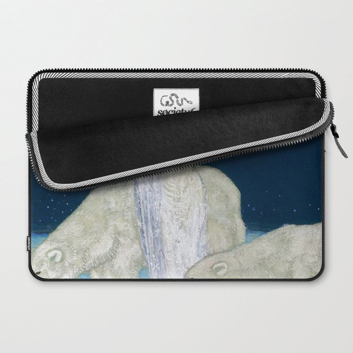 The Bride and the Polar Bears, The Ice Maiden fairy tale portrait painting by Edmund Dulac   Laptop Sleeve Gallery Image 2