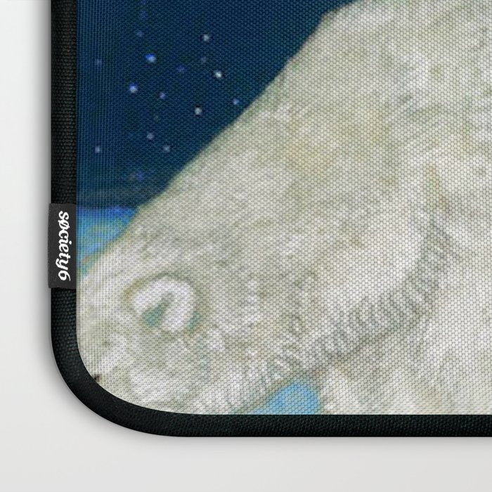 The Bride and the Polar Bears, The Ice Maiden fairy tale portrait painting by Edmund Dulac   Laptop Sleeve Gallery Image 3