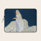 The Bride and the Polar Bears, The Ice Maiden fairy tale portrait painting by Edmund Dulac   Laptop Sleeve Gallery Image 1