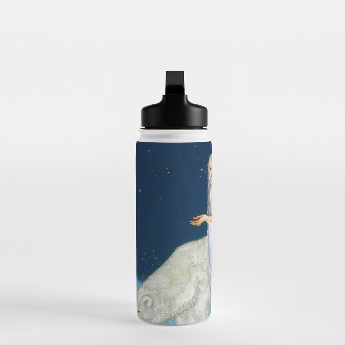 The Bride and the Polar Bears, The Ice Maiden fairy tale portrait painting by Edmund Dulac   Water Bottle Gallery Image 3
