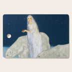 The Bride and the Polar Bears, The Ice Maiden fairy tale portrait painting by Edmund Dulac   Cutting Board Gallery Image 1