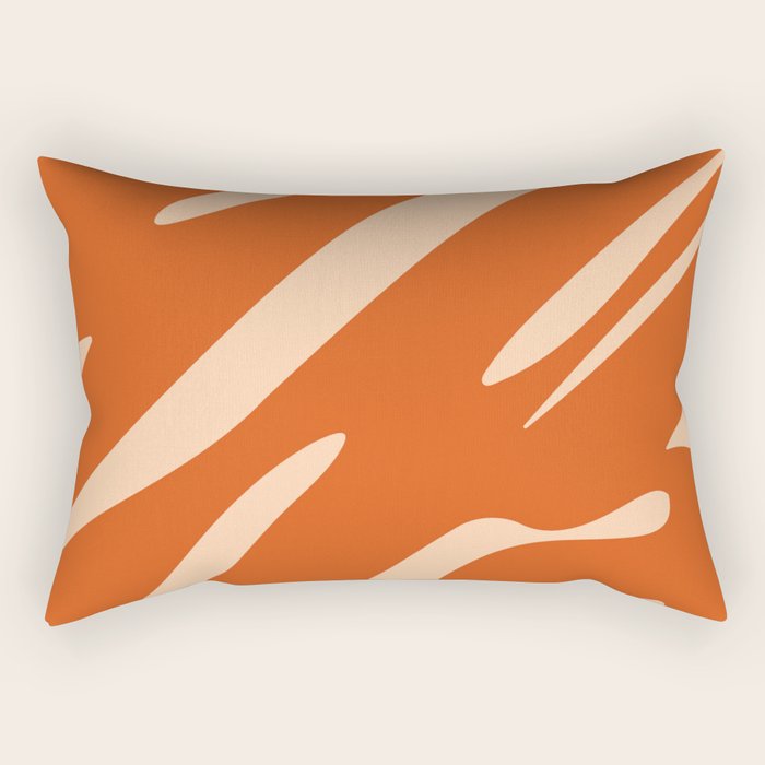 Abstract Composition in Orange & Peach Rectangular Pillow Gallery Image 2