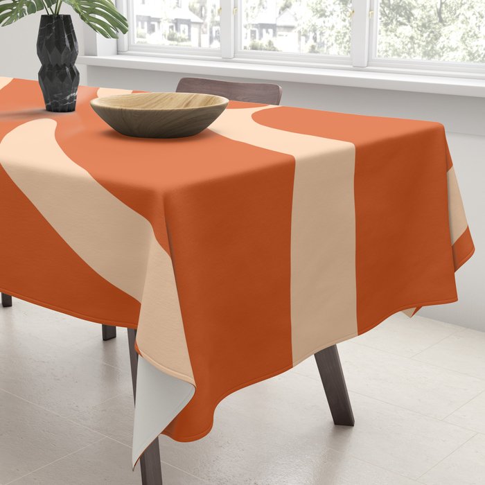 Abstract Composition in Orange & Peach Tablecloth Gallery Image 3