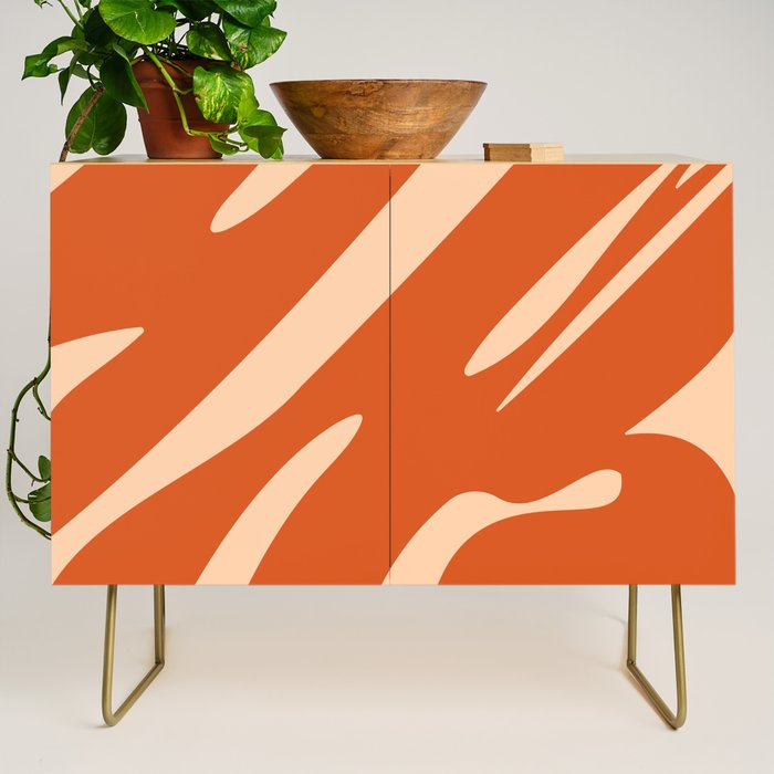 Abstract Composition in Orange & Peach Credenza Gallery Image 1