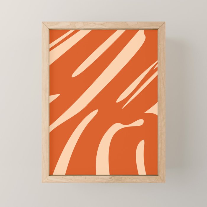 Abstract Composition in Orange & Peach Mini Art Print Gallery Image 1