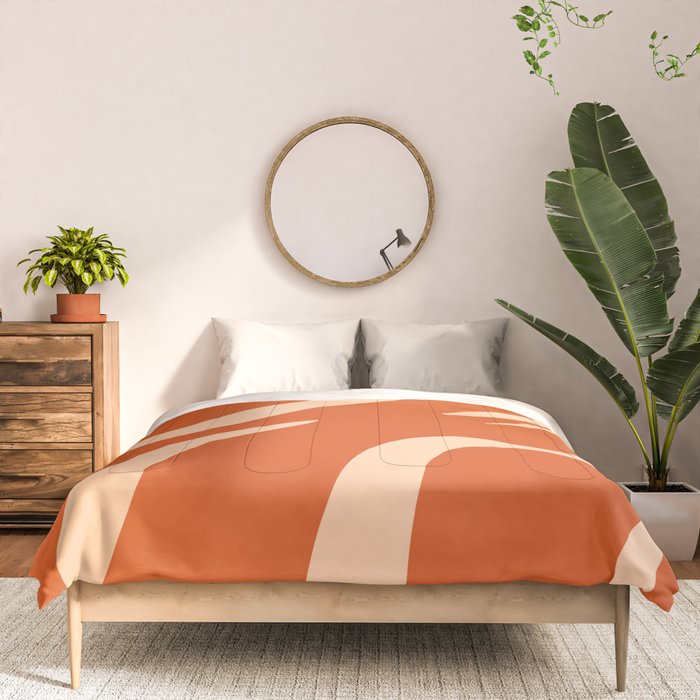 Abstract Composition in Orange & Peach Comforter Gallery Image 3