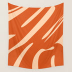 Abstract Composition in Orange & Peach Wall Tapestry Gallery Image 4