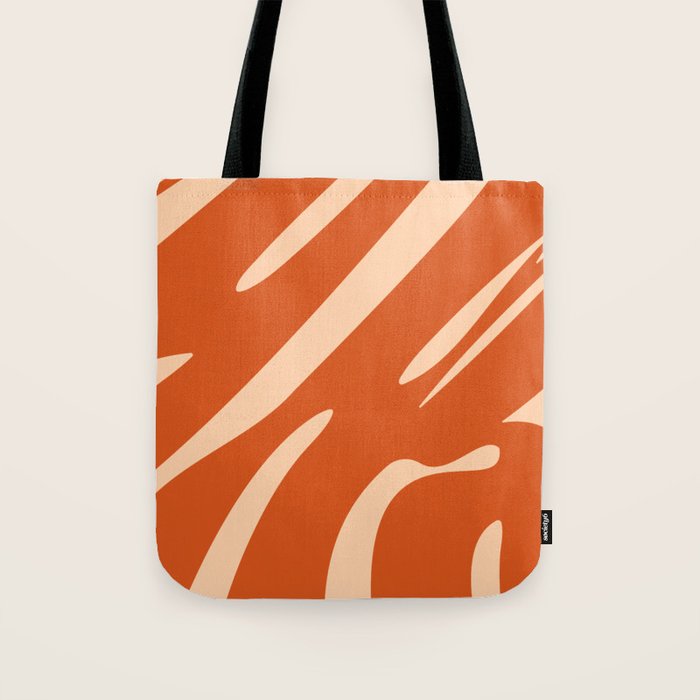 Abstract Composition in Orange & Peach Tote Bag Gallery Image 1