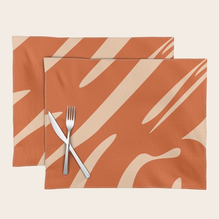 Abstract Composition in Orange & Peach Placemat Gallery Image 1