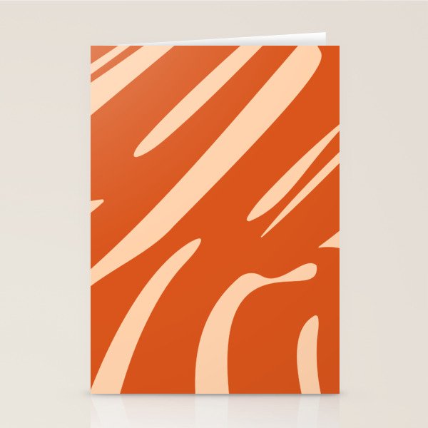Abstract Composition in Orange & Peach Stationery Card Gallery Image 2