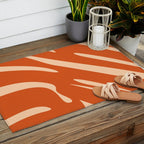 Abstract Composition in Orange & Peach Outdoor Rug Gallery Image 2