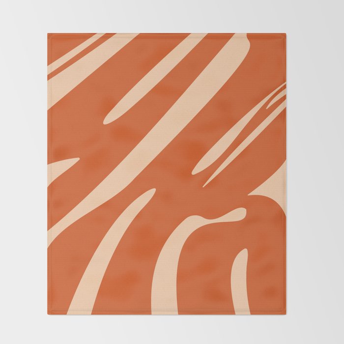 Abstract Composition in Orange & Peach Throw Blanket Gallery Image 2
