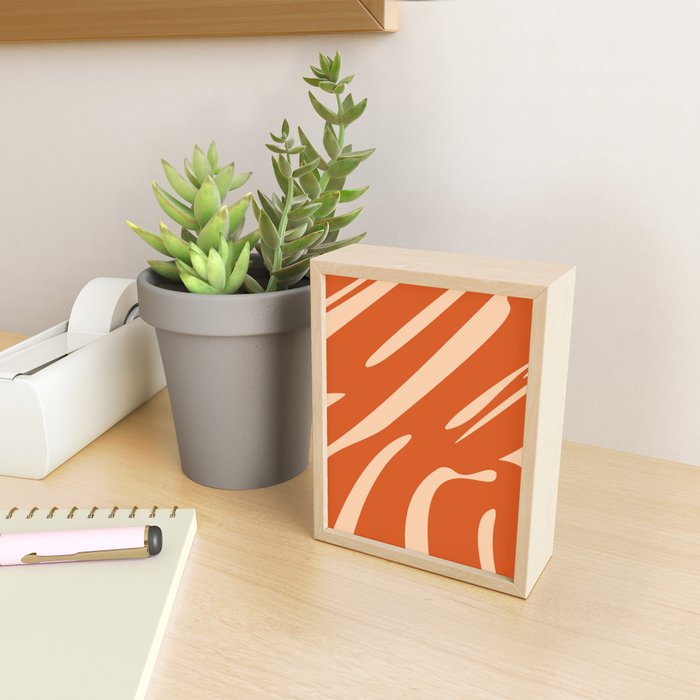 Abstract Composition in Orange & Peach Mini Art Print Gallery Image 2