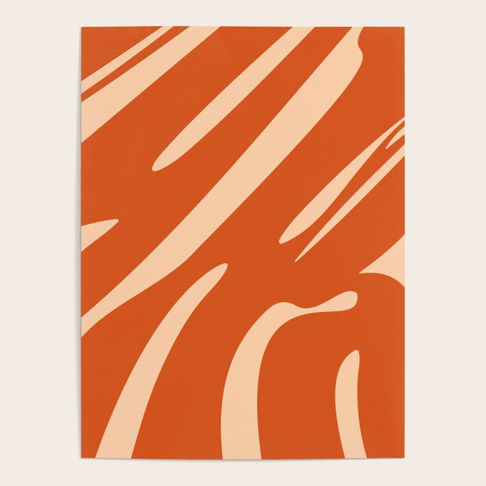 Abstract Composition in Orange & Peach Poster Gallery Image 1