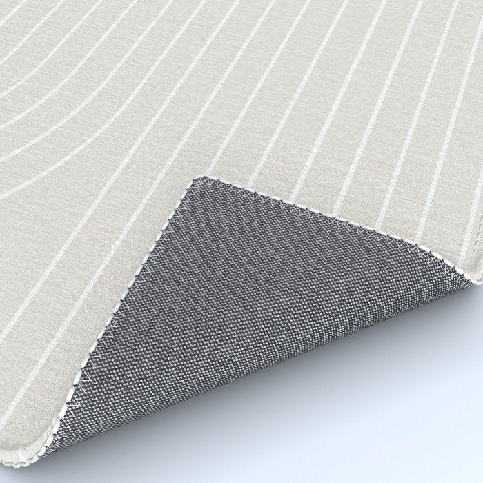 Minimal Line Curvature XI Natural Off White Mid Century Modern Arch Abstract Rug Gallery Image 4