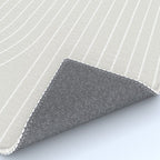 Minimal Line Curvature XI Natural Off White Mid Century Modern Arch Abstract Rug Gallery Image 4