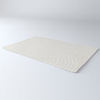 Minimal Line Curvature XI Natural Off White Mid Century Modern Arch Abstract Rug Gallery Image 3