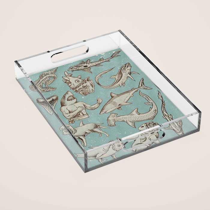 Shark Week Tattoo Flash 2023 Acrylic Tray Gallery Image 1