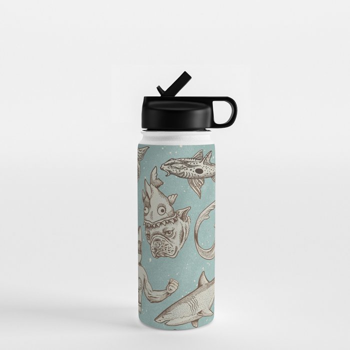 Shark Week Tattoo Flash 2023 Water Bottle Gallery Image 1