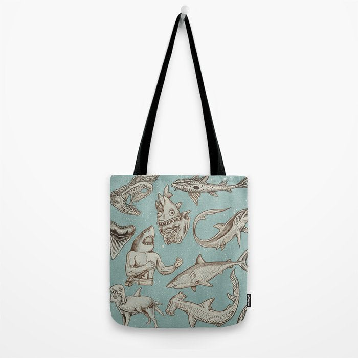 Shark Week Tattoo Flash 2023 Tote Bag Gallery Image 2