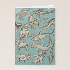 Shark Week Tattoo Flash 2023 Stationery Card Gallery Image 2