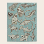 Shark Week Tattoo Flash 2023 Poster Gallery Image 4