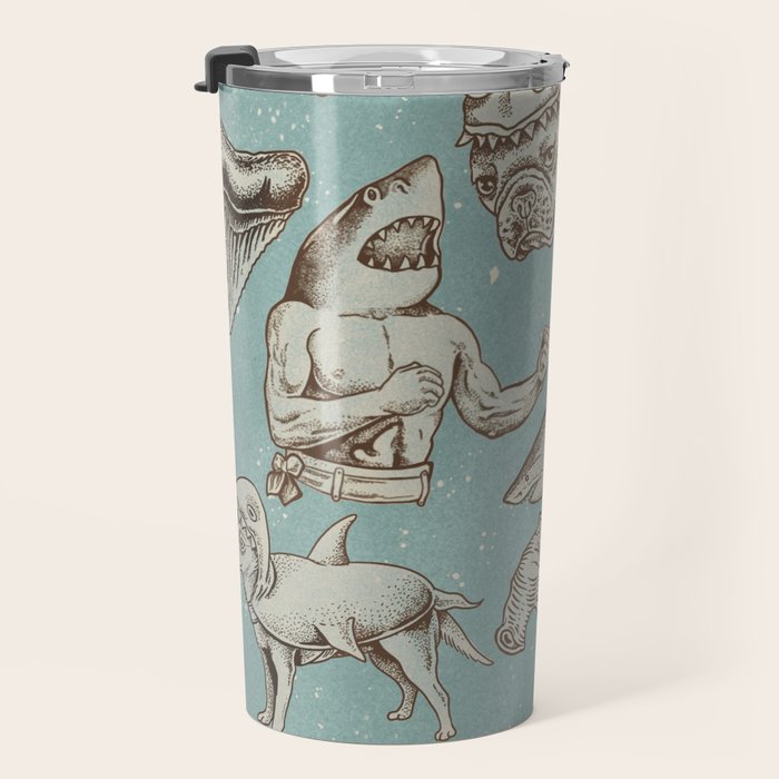 Shark Week Tattoo Flash 2023 Travel Mug Gallery Image 3