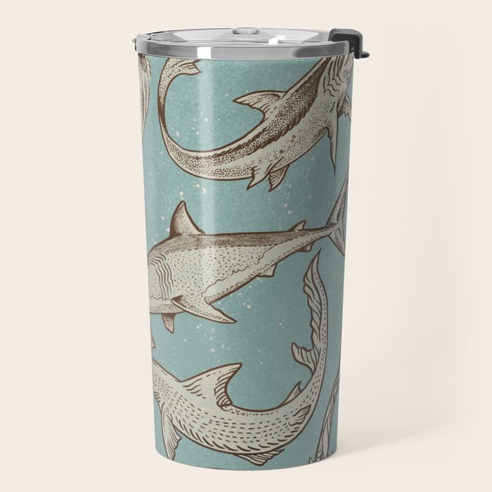 Shark Week Tattoo Flash 2023 Travel Mug Gallery Image 2