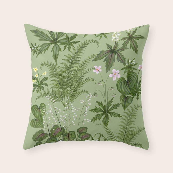 Woodland Garden Throw Pillow Gallery Image 1