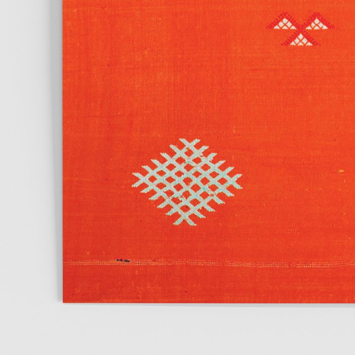 N6 | Vintage Orange Anthropologie Moroccan Artwork. Poster Gallery Image 3