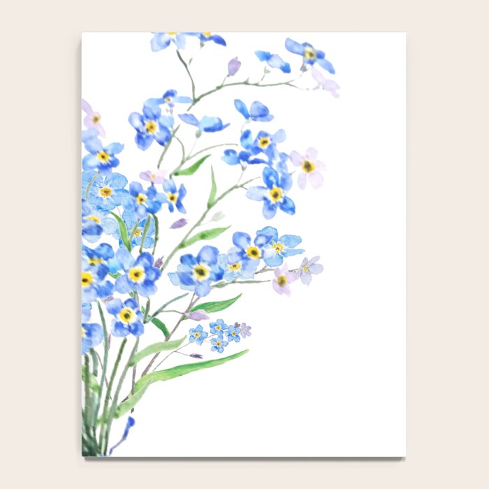 blue forget me not bouquet 2020 Notebook Gallery Image 4