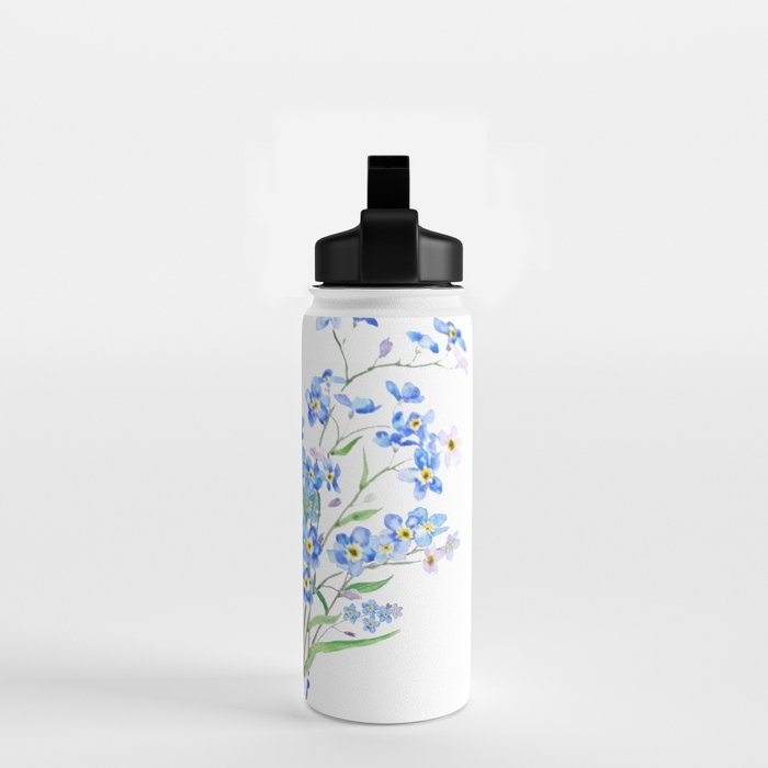 blue forget me not bouquet 2020 Water Bottle Gallery Image 2