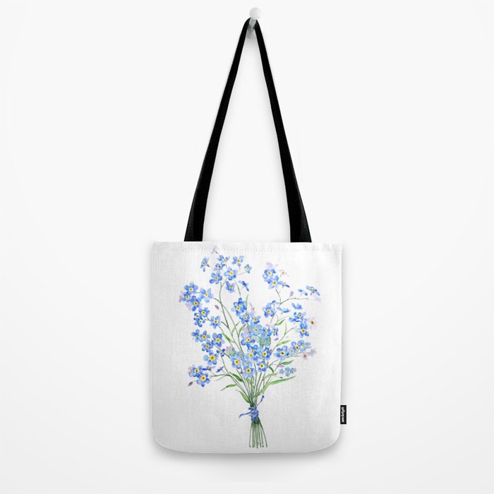 blue forget me not bouquet 2020 Tote Bag Gallery Image 2