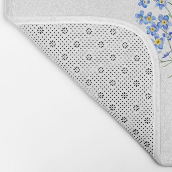 blue forget me not bouquet 2020 Bath Mat Gallery Image 2