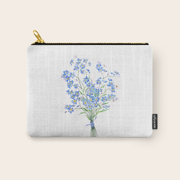 blue forget me not bouquet 2020 Carry All Pouch Gallery Image 1