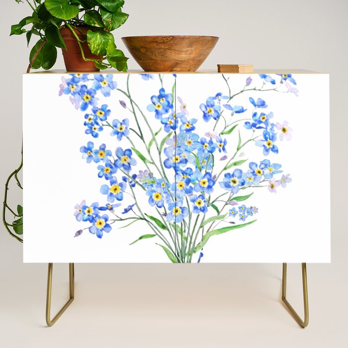 blue forget me not bouquet 2020 Credenza Gallery Image 1
