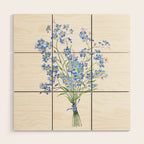 blue forget me not bouquet 2020 Wood Wall Art Gallery Image 1