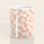 Blooming Abstract Cream and Orange Allium Flowers on Pastel Pink Coffee Mug Gallery Image 4