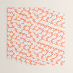 Blooming Abstract Cream and Orange Allium Flowers on Pastel Pink Wrapping Paper Gallery Image 3