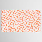 Blooming Abstract Cream and Orange Allium Flowers on Pastel Pink Tablecloth Gallery Image 2