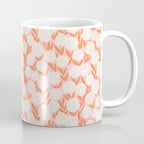 Blooming Abstract Cream and Orange Allium Flowers on Pastel Pink Coffee Mug Gallery Image 1