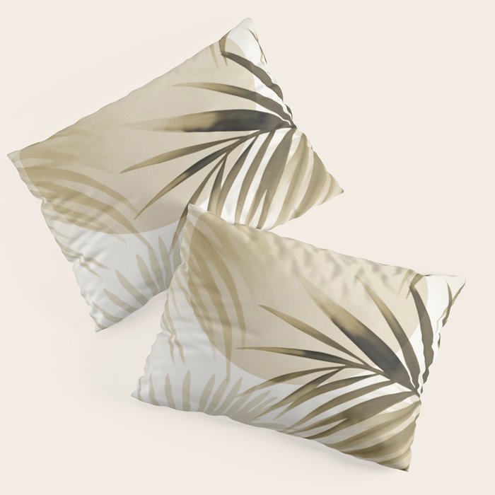 Tropical Paradise Sunset Neutral Beige Pillow Sham Gallery Image 3
