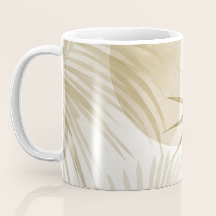 Tropical Paradise Sunset Neutral Beige Coffee Mug Gallery Image 3